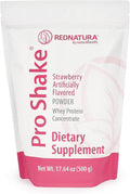 Pro Shake by RedNatura – Chocolate Whey Protein Powder | Nutritional Supplement for Energy Muscle Support &amp Daily Nutrition – 17.64 oz (500 g) (Strawberry)