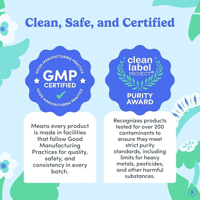 FIRST DAY Toddler Multivitamin Gummies (Ages 2-3)| Kids Multivitamin Gummies with Vitamins A C D3 B2 B12 Choline Folate and 21 Organic Superfoods| (30 Day Supply)