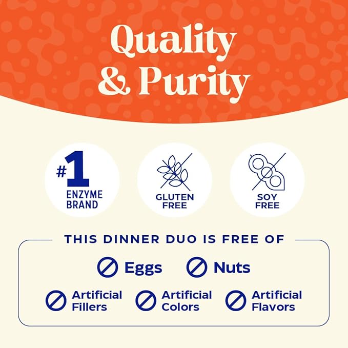 ENZYMEDICA Dinner Duo for Regularity Probiotic + Enzymes 30 CT