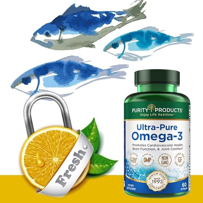 Purity Products KIT - Advanced D + Omega-3 Ultra-Pure Fish Oil from Advanced D is Packed with Vitamin D Vitamin K2 Zinc Magnesium Citrate Boron and Taurine