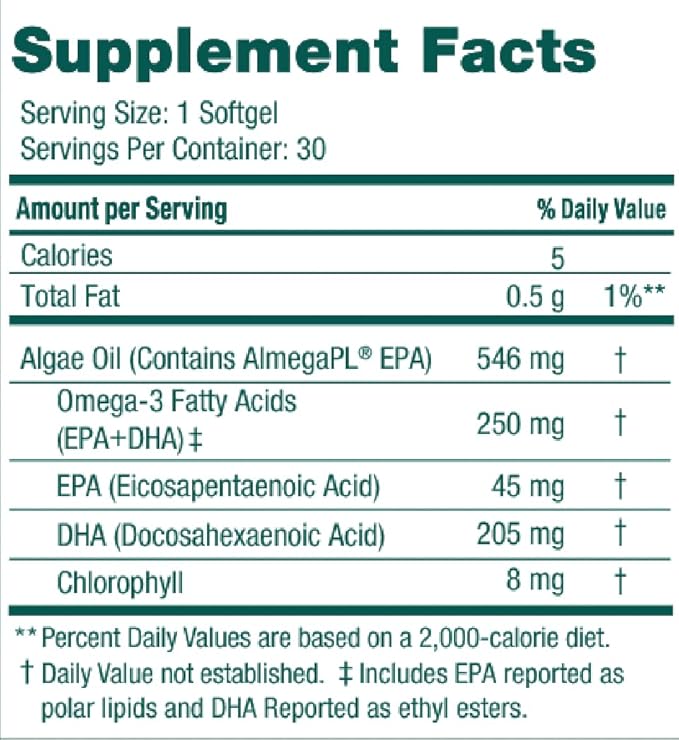 Iwi Omega-3 Mini Softgels (30 Servings) Easy to Swallow Plant-Based Algae Omega 3 with EPA + DHA Whole-Body Support Dietary Supplement Krill &amp Fish Oil Alternative No Fishy Aftertaste