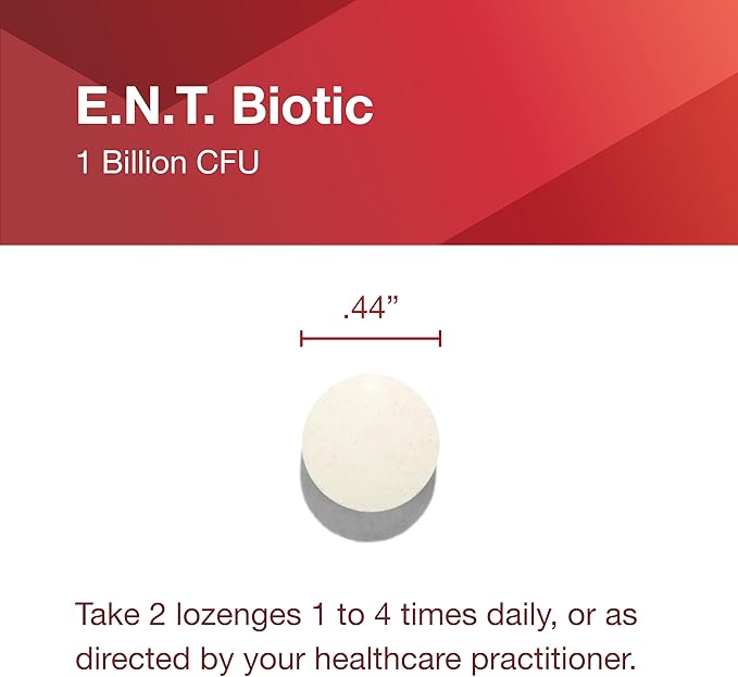 PROTOCOL FOR LIFE BALANCE E.N.T. Biotic - Probiotic Lozenge - Oral &amp Throat Health* - 1 Billion CFU - Immune Support* - Refrigerate for Live Bacteria - Nut &amp Soy Free - 60 Lozenges