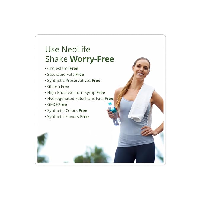 NeoLife - NeoLifeShake - Meal Replacement Shake Powder 25 Vitamins &amp Minerals 22 Amino Acids High Protein Nutrition &amp 5gr Fiber Protein Powder for Shakes - Rich Chocolate Weight 22.8 oz (
