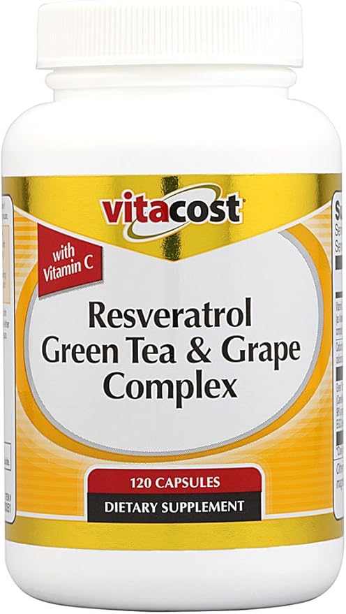 Vitacost Resveratrol + Green Tea &amp Grape Complex - 120 Capsules