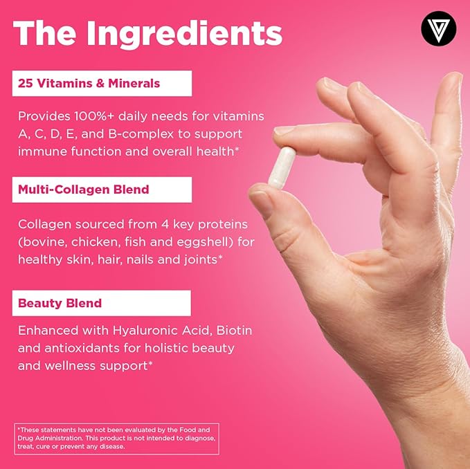 Vital Vitamins Biotin Complex Capsules + Women's Multivitamin Complex