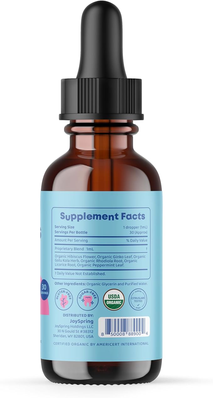 JoySpring Liquid Toddler Multivitamin with Burdock Root &amp Elderberry for Immune Support Liquid Melatonin for Sleep and Focus &amp Attention Supplement for Healthy Brain Function
