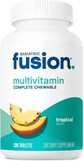 Bariatric Fusion Bariatric Multivitamin with Iron Complete Chewable | Tropical Flavor | Post Bariatric Vitamins for Gastric Bypass and Sleeve Gastrectomy | One Month Supply