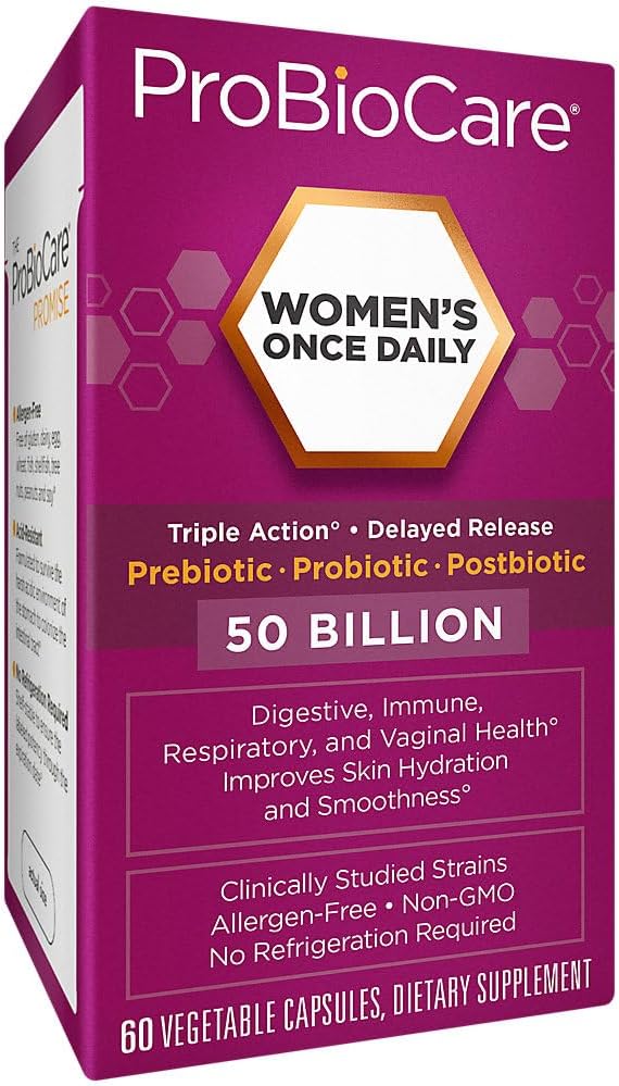 WomenaTMs Once Daily Probiotic a Digestive Health a 50 Billion CFU of Probiotics (60 Capsules)