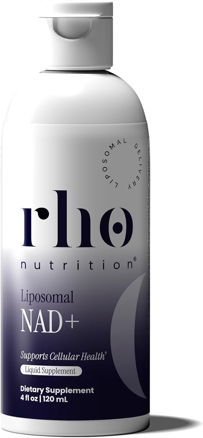 Rho Nutrition Liposomal NAD+ – Liquid Supplement Designed to Help Support Absorption – Active Form of NAD+ Helps Support Normal Cellular Health Healthy Aging Energy Metabolism and Overall Vitality