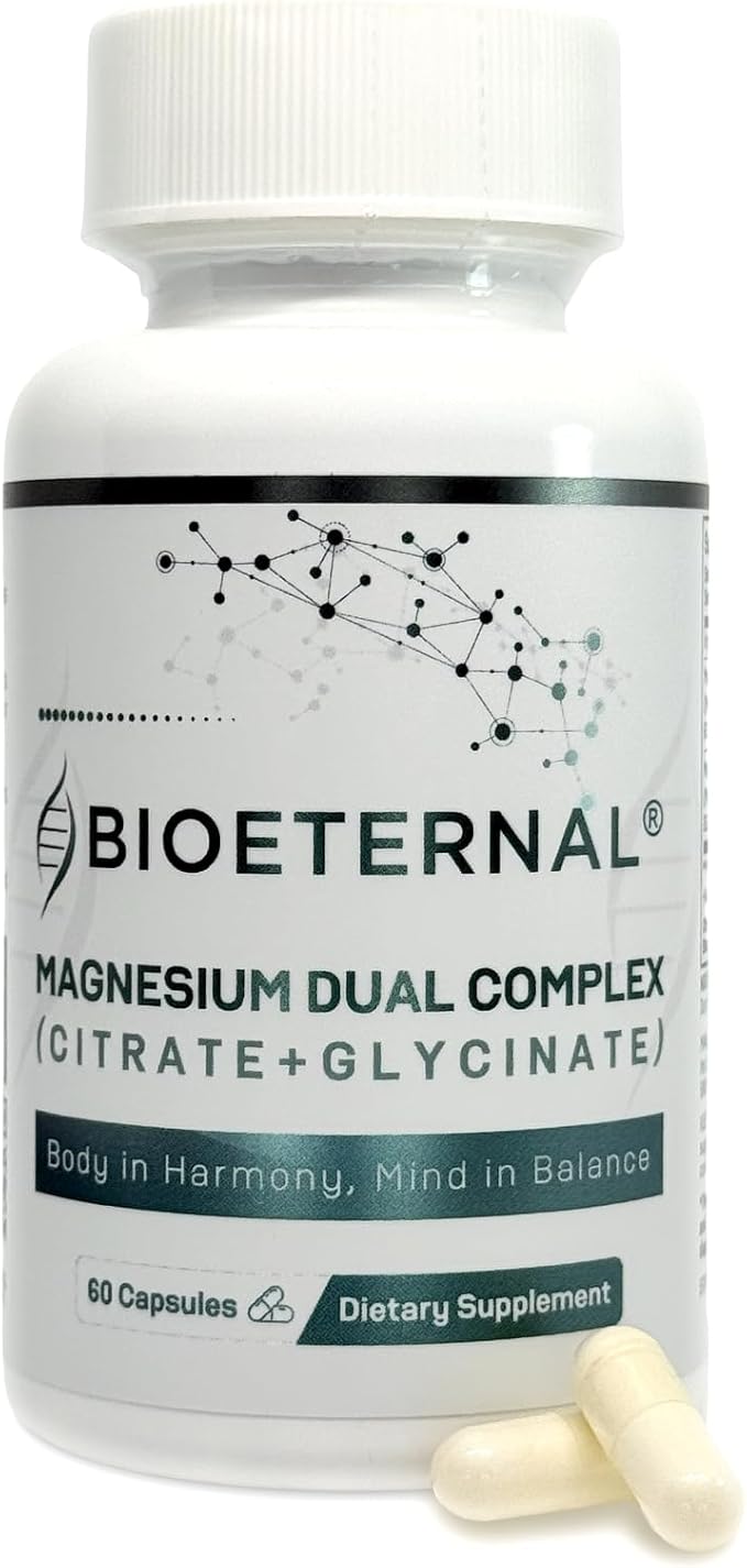 Magnesium Dual Complex Citrate + Glycinate Formula 60 Capsule 600 MG