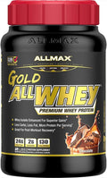 ALLMAX Gold ALLWHEY Chocolate - 2 lb - 24 Grams of Protein Per Scoop - Gluten Free Low Carb &amp Low Sugar - Approx. 30 Servings