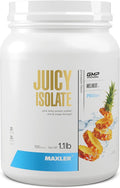 Maxler Juicy Isolate Protein Powder - Clear Whey Isolate - Low Lactose Fat Free Sugar Free Muscle Recovery Drink for Pre &amp Post Workout - Pineapple 1.1lb (20 Servings)