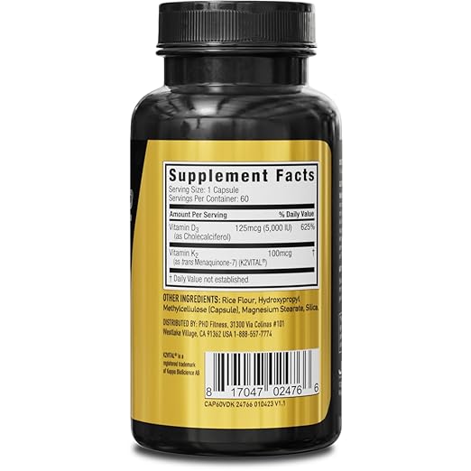 JYM Supplement Science Vita JYM Multivitamin D3 &amp K2 Bone and Cardiovascular Support 60 Tablets