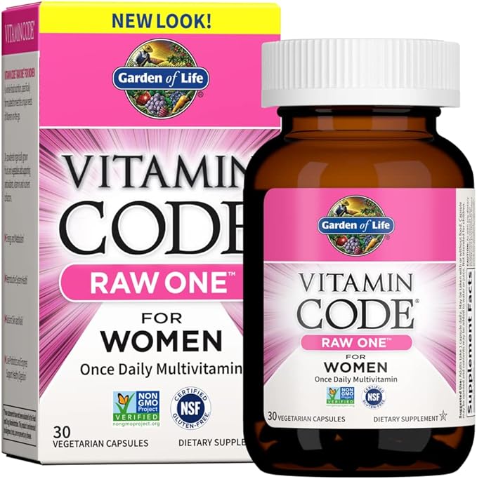 Garden of Life Multivitamin for Women Vitamin Code Raw One &amp Vitamin Code Raw One for Men Once Daily Multivitamin for Men One a Day Mens Vitamins Plus Fruit Veggies &amp Probiotics