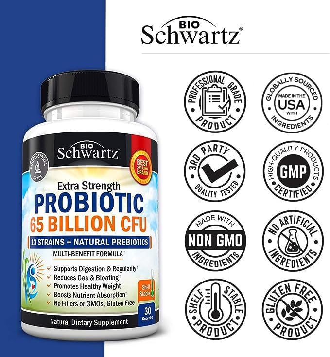 Daily Multivitamin for Women Capsules (1 Month Supply) Plus 65 Billion CFU Daily Probiotic Supplement (1 Month Supply)