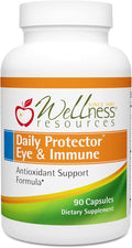 Wellness Resources Daily Protector Eye &amp Immune - Lutein Lycopene Zeaxanthin Cryptoxanthin Bilberry and More for Eye Immune and Skin Health (90 Capsules)