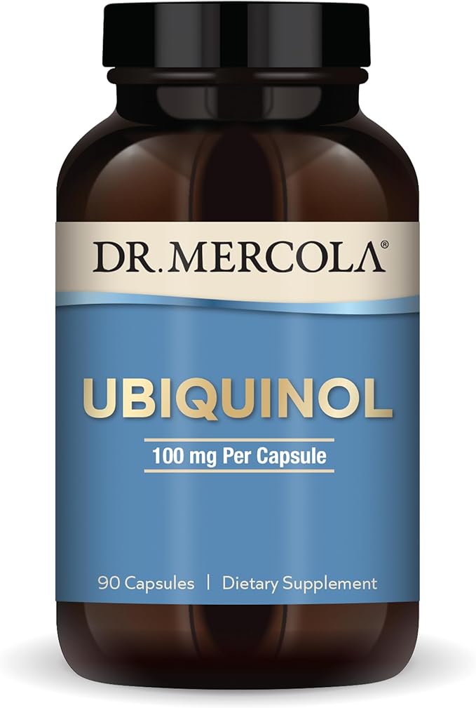 Dr. Mercola Ubiquinol - Supports Energy Cellular Health &amp Heart Health - 100 mg Ubiquinol - High-Absorption Formula - Non-GMO Gluten-Free &amp Soy-Free - 90 Capsules (90 Servings)
