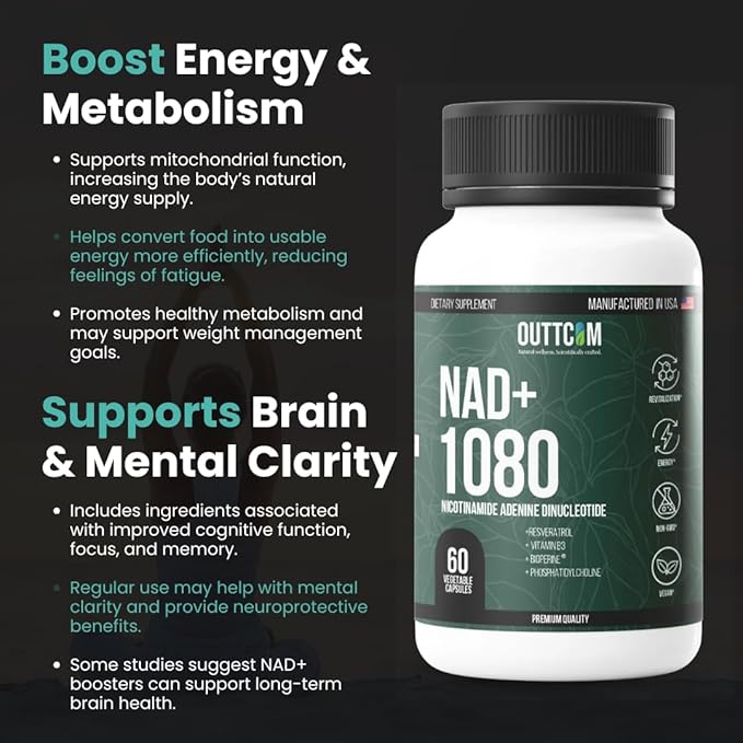 NAD+ Supplement w/Resveratrol B12 Phosphatidylcholine &amp Bioperine – 900mg NAD+ Capsule 60 Vegan Non-GMO Gluten-Free Capsules – Cellular Energy Bioavailability Liposomal Pack of 3