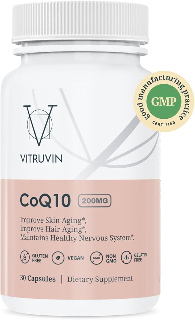 Vitruvin Ubiquinol COQ10 – Coenzyme Q10 Ultra-absorbable co q 10 Antioxidant Supplement for Vascular and Heart Health Healthy Skin and Hair Healthy Aging