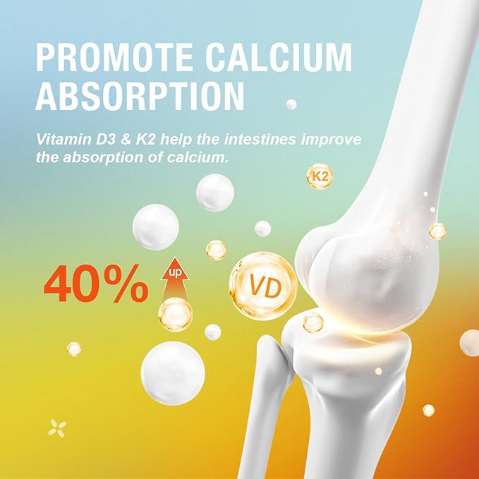Calcium Citrate Gummies Calcium 1200mg with Vitamin D3 B6 B12 Magnesium Zinc Calcium Supplements for Women and Men Support Bone &amp Muscle Health 120 Chews