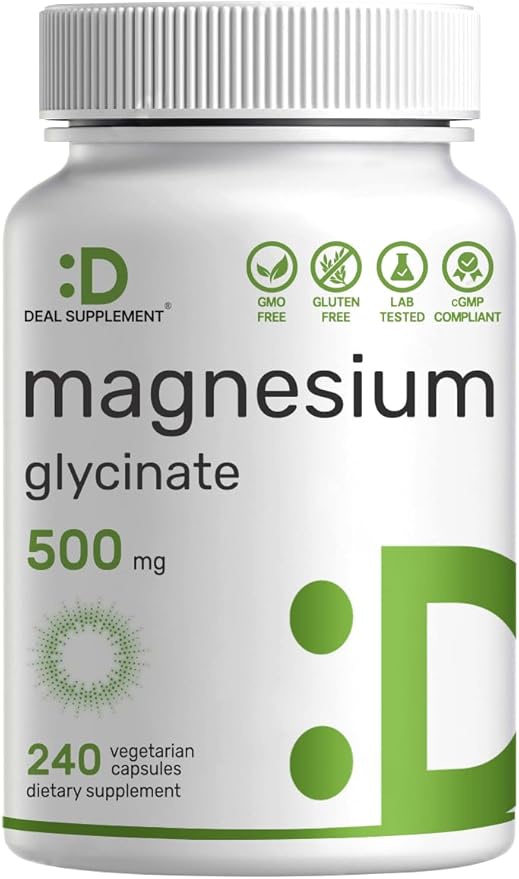 Magnesium Glycinate 500mg Veggie Capsules &amp Vitamin D3 5000iu + K2 100mcg Softgels Bundle – Easily Absorbed Chelated Mineral – D &amp K Essential Sunshine Vitamins