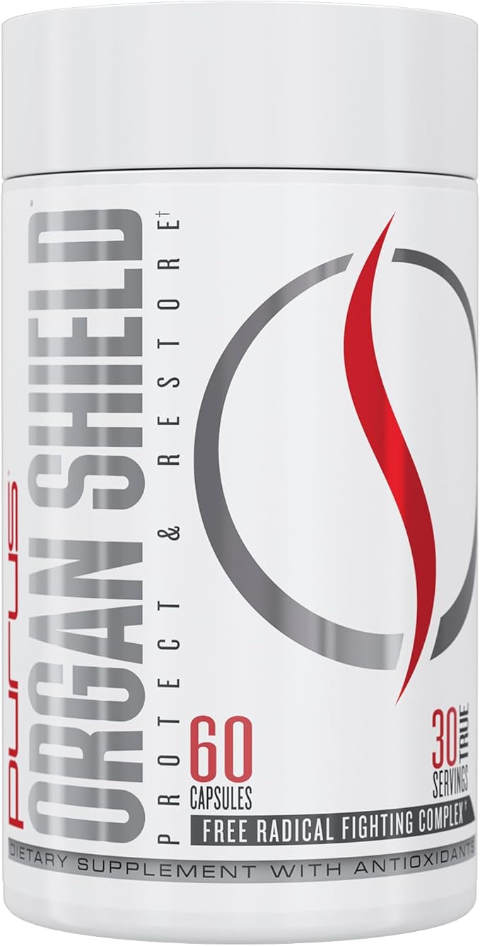 Purus Labs Organ Shield Active Antioxidant | Plant Based Antioxidants | 30 Servings 60 Gelatin Capsules