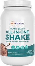 Reignite Wellness by JJ Virgin | Chocolate Plant-Based All-in-One Shake | New &amp Improved Formula | Plant Protein Powder Vitamins Minerals Greens &amp Aminos | 20g of Plant Protein | 30 Serving