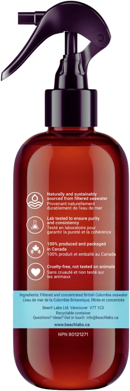 Magnesium Spray (2-Pack) - Ocean Sourced &amp 100% Canadian Made | Magnesium Spray for Feet and Body | Pure Concentrated Seawater with Synergistic Trace Minerals for Wellness | (8 oz)