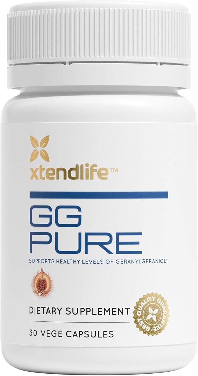 Xtendlife GG Pure for Statin Users CoQ10 Support Bone Muscle and Heart Health - 150mg Geranylgeraniol from Annatto Seeds - 30 Day Supply