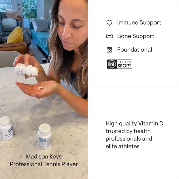 THORNE - Essential Vitamins Bundle: Vitamin C &amp D-5000 Complex - Immune Bone Health and Energy Support - 60 to 90 Servings