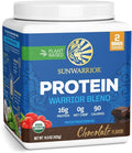 Organic Plant Based Protein Powder | Vegan Organic Protein Powder Chocolate Flavored with BCAA Amino Acids &amp Hemp Seed Pea Blend | Non-GMO Soy Dairy Filler &amp Gluten Free (Chocolate 17 Serving