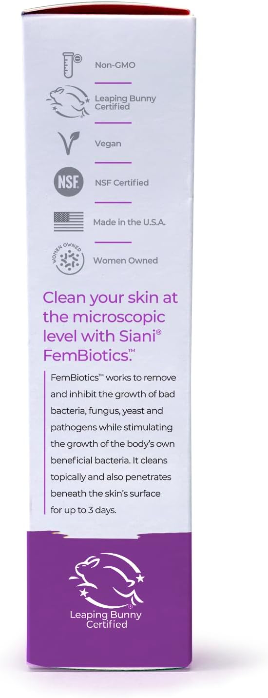 FemBiotics -Topical Probiotic Body Care for Women 4oz - Hypoallergenic Vegan Non GMO GF 100% Natural Live Probiotic External + Internal Use Totally Safe No Refrigeration Required