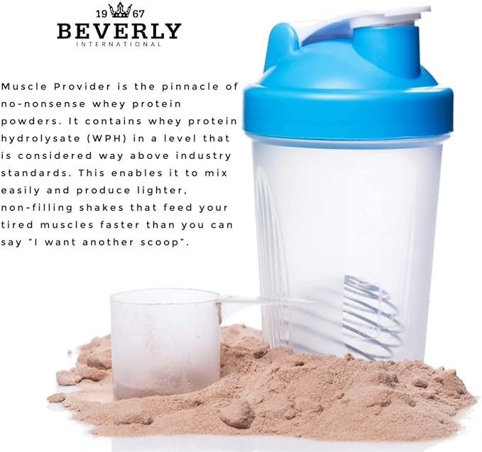 Beverly International Muscle Provider 28 Servings Chocolate. Super-Fast-Absorbing Whey Protein Powder for Recovery Lean Muscle. Fills Your Muscles not Your Stomach. Tastes Like ice Cream