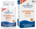 Nordic Naturals Vitamin D3 5000 Orange - 200 Mini Soft Gels - Support for Healthy Bones Mood &amp Immune System - Vegetarian - Non-GMO - 200 Servings