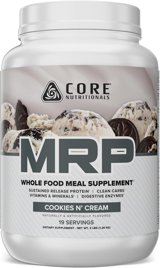 Core Nutritionals MRP Full Spectrum Meal Replacement | Whey Protein Blend + Low Glycemic Carb Blend | 27g Protein | 3 Pound (Cookies N' Cream)