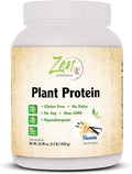 Zen Supplements - Plant Protein-Vanilla 1020G 2.2LB-Powder - 25 Grams of Protein Per Serving -Vegan Low Net Carbs Non Dairy Gluten Free Lactose Free No Sugar Added Soy Free Kosher Non-GMO