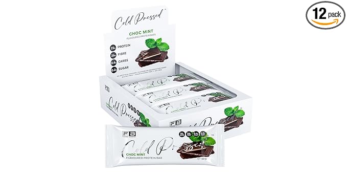 Fibre Boost Cold Pressed Choc Mint flavoured Protein Bar
