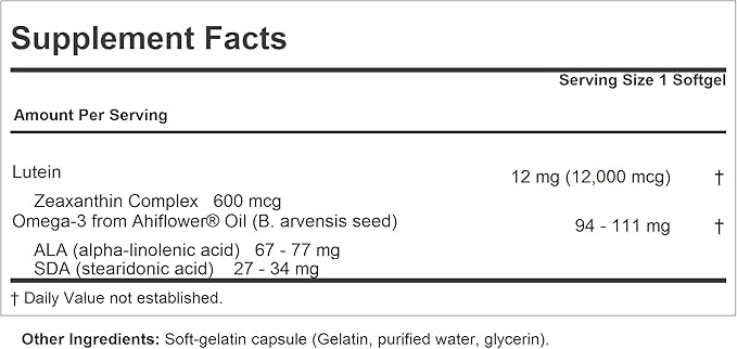 ANDREW LESSMAN Lutein 12 mg - 360 Softgels - Ultra-High Levels of Lutein. Powerful Anti-Oxidant Carotenoid. Supports Eye Health and Promotes Healthy Vision and Skin.