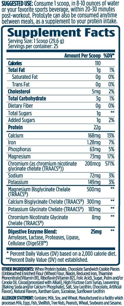 VMI Sports | ProtoLyte Whey Isolate Protein Powder | Low Calorie Whey Protein Powder for Weight Loss | Protein Powder for Muscle Gain | Digestive Enzymes | Non-GMO (Milk and Cookies 1.6 Pounds)