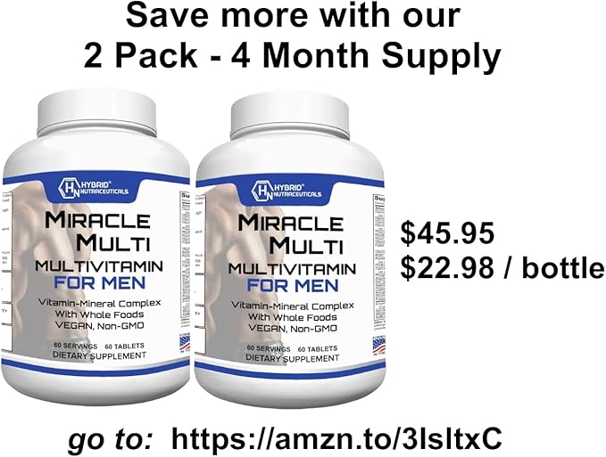 Performance Blend Best Multivitamin for Men Vitamin and Mineral Supplement with Probiotics Superfood Enzyme Blend for Optimized Heart Prostate Stamina Energy Non-GMO 60 Day Supply