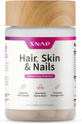 Snap Supplements Hair Skin and Nails Vitamins Support Hair Growth Nourish Skin and Nails with Biotin Collagen Kelp Bamboo and Other Vitamins Radiant Skin Strong Hair and Nails 60 Capsules