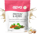 OZiva Protein &amp Herbs Women with Multivitamins Curcumin Shatavari Tulsi for Improved Metabolism Hormonal Balance &amp Skin Hair Health 2.2 lbs Vanilla Almond. Soy Free Gluten Free Non G
