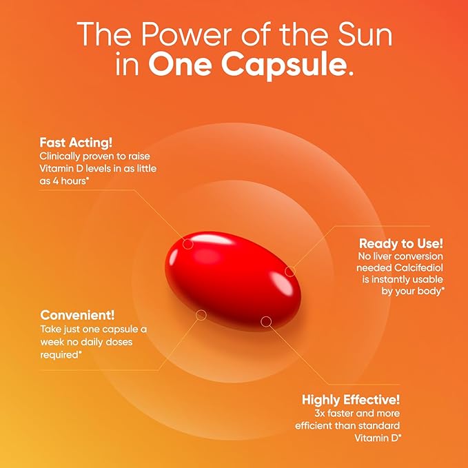 Immunotec Sunray Vitamin D 5-Month Supply – Calcifediol 75 mcg – Once a Week Dose – Superior Absorption - Fast Acting
