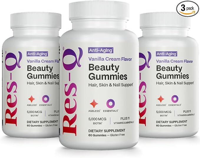 Res-Q Beauty Gummies (Hair Skin &amp Nails) 3-Pack