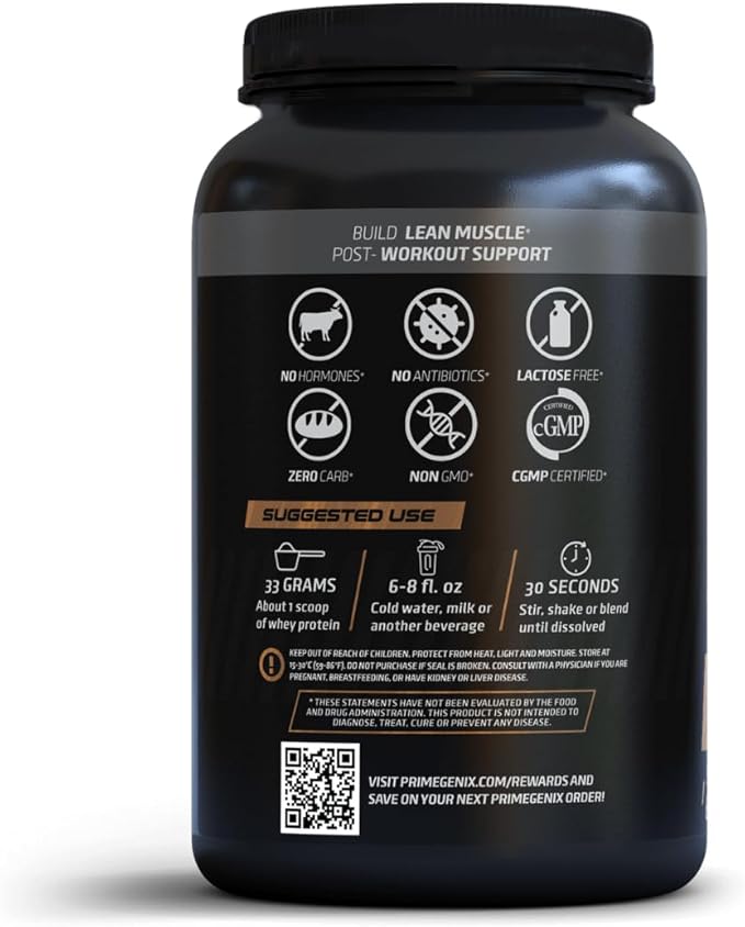 Grass-Fed Whey Protein Powder - 34 Servings of Chocolate Protein Powder with Zero Sugar Supports Healthy Metabolism Helps Gain Energy &amp Supports Physical Performance During Workouts
