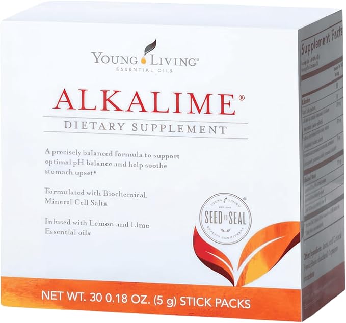 Young Living AlkaLime Stick Packs | 30 ct | Vitamin &amp Mineral Supplement | Digestive Wellness | Gentle on The Stomach | Infused with Calcium Potassium &amp Sodium