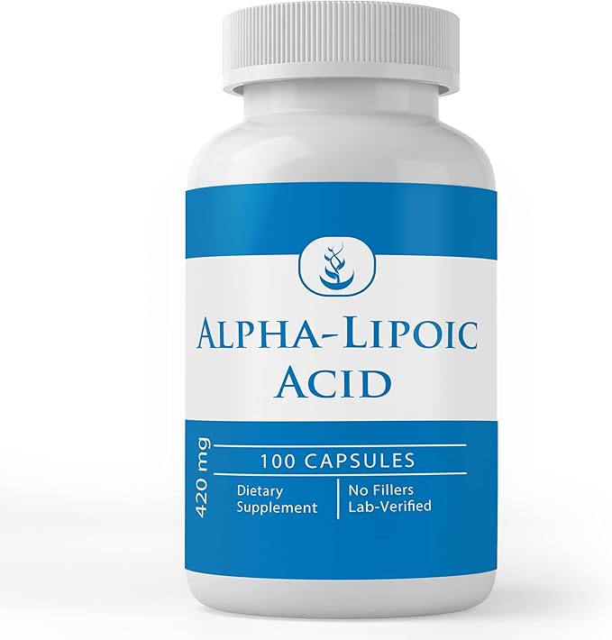 PURE ORIGINAL INGREDIENTS Benfotiamine and Alpha-Lipoic Acid Bundle 100 Capsules Each Always Pure No Additives or Fillers Lab Verified