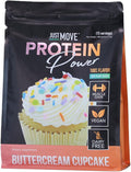 Just Move Protein - Buttercream Cupcake - Vegan (Plant Based) Organic Dairy Free Soy Free Gluten Free Keto Peanut Free 20g Protein Low Carb Non GMO (15 Servings)