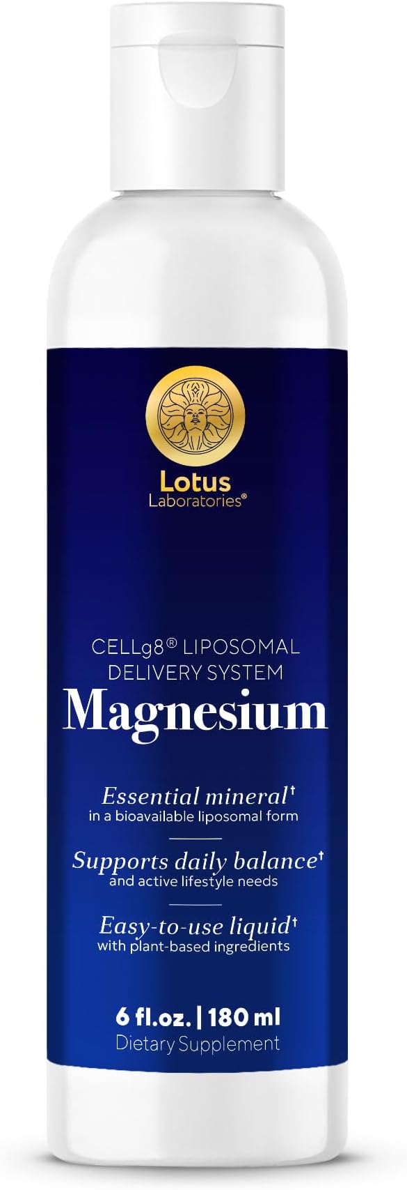 Liposomal Magnesium Liquid for Calm Deep Sleep &amp Stress Relief – Fast-Acting Magnesium Glycinate with CELLg8 High Absorption Muscle Support Sugar-Free Vegan Non-GMO – 18 Servings 6 fl oz