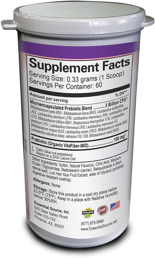 TriActive Biotics Junior for Kids – Powder Probiotic and Prebiotic Blend 6 Billion CFU – Digestive Enzymes Supplement for Gut Health Immune Support – Allergen-Free Gluten-Free Naturally Sweetened